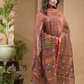 Coffee Brown  Jamdani 2-Piece Set Kurti & Dupatta (UNSTITCHED) -644