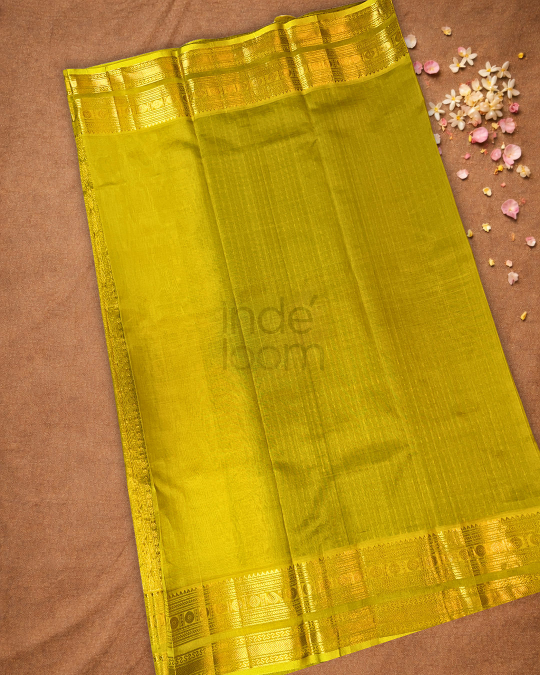 Pure Handloom Korvai Saree | Umber Brown