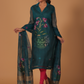 Pine Green Jamdani 2-Piece Set Kurti & Dupatta (UNSTITCHED) -630