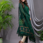 Dark Green 120 Count Cotton Jamdani 2-Piece Set Kurti & Dupatta (UNSTITCHED) - 138