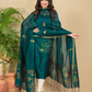 Teal Green Mercerised Cotton Meenakari Motif 2-Piece Kurti & Dupatta (UNSTITCHED)-873
