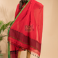Passion Red Mercerized Cotton 2-Piece Set Kurti & Dupatta (UNSTITCHED) - 039