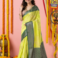 Classic Benarasi Semi Silk Saree | Lime Yellow