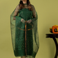 Handwoven Jamdani Muslin Unstitched 2-piece Kurti | Bottle Green