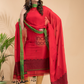 Passion Red Mercerized Cotton 2-Piece Set Kurti & Dupatta (UNSTITCHED) - 039