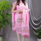 Baby Pink 120 Count Count Jamdani 2-Piece Set Kurti & Dupatta (UNSTITCHED) - 139