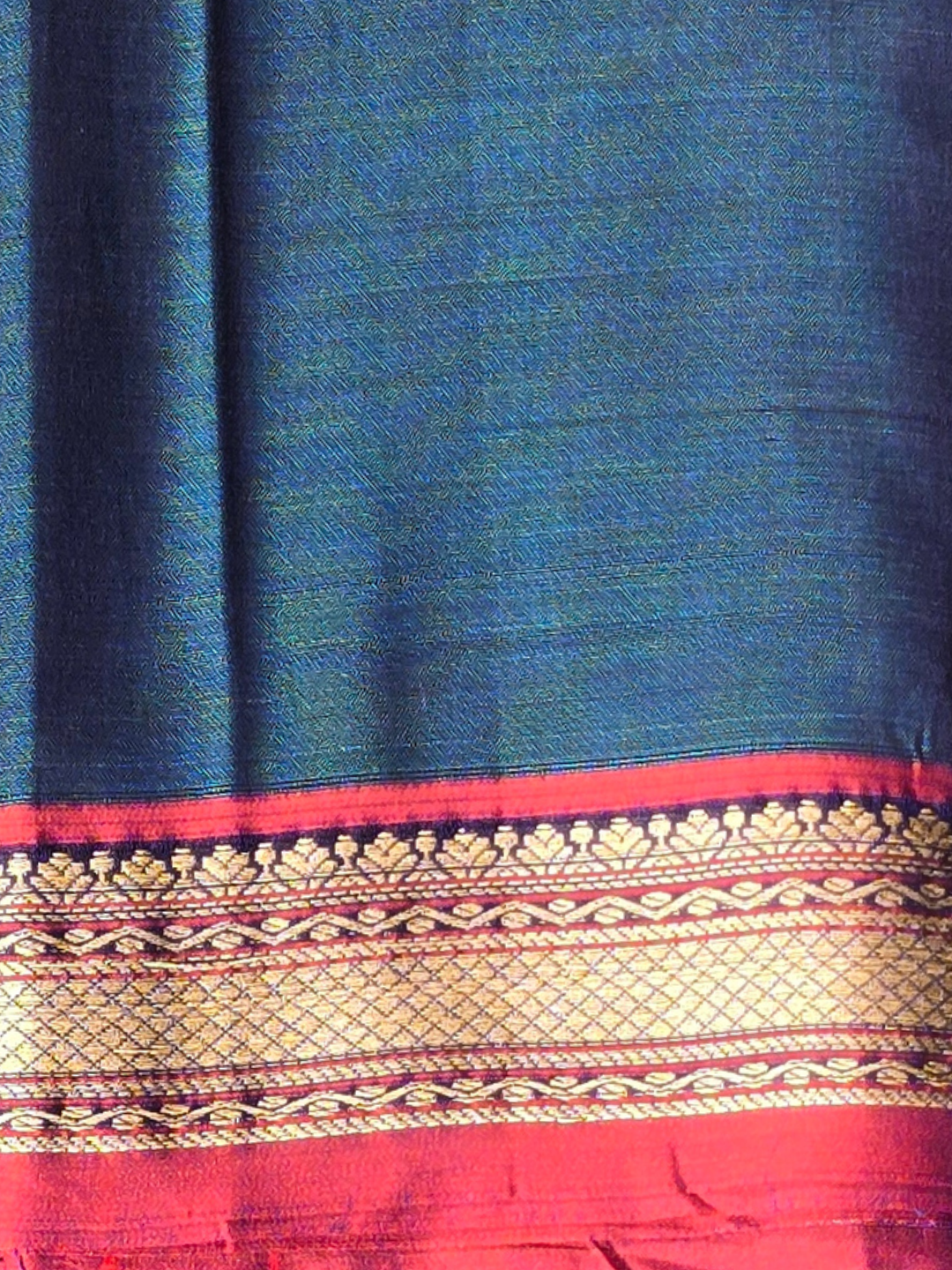 Narayanpet Cotton Saree - Blue