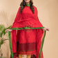 Passion Red Mercerized Cotton 2-Piece Set Kurti & Dupatta (UNSTITCHED) - 039