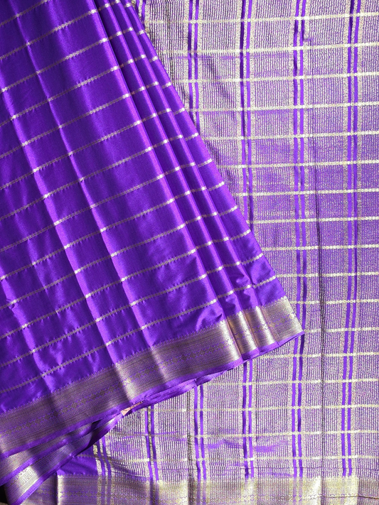 Classic Mysore Semi Silk Saree | Vivid Purple