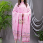 Baby Pink 120 Count Count Jamdani 2-Piece Set Kurti & Dupatta (UNSTITCHED) - 139