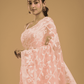 Light Pink Cotton Silk Jamdani Saree - 023 - indeloom