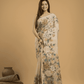 Hand Made Jamdani Saree With Pale Brown - 038