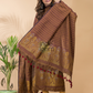 Chocolate Brown Organic Linen 2-Piece Set Kurti & Dupatta (UNSTITCHED) - 076