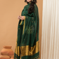 Dark Green Jamdani 2-Piece Set Kurti & Dupatta (UNSTITCHED) - 142