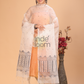 Pure HandloomMuslin Jamdani Dupatta With Cream White - 007