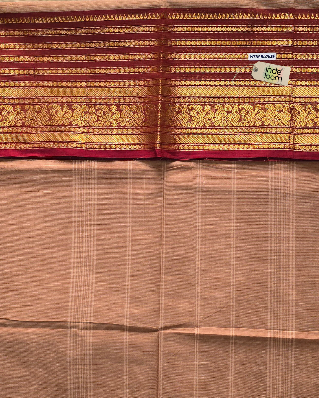 Kanchi Cotton|Sepia & Rust Orange