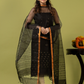 Handwoven Jamdani Muslin Unstitched 2-piece Kurti | Jet Black
