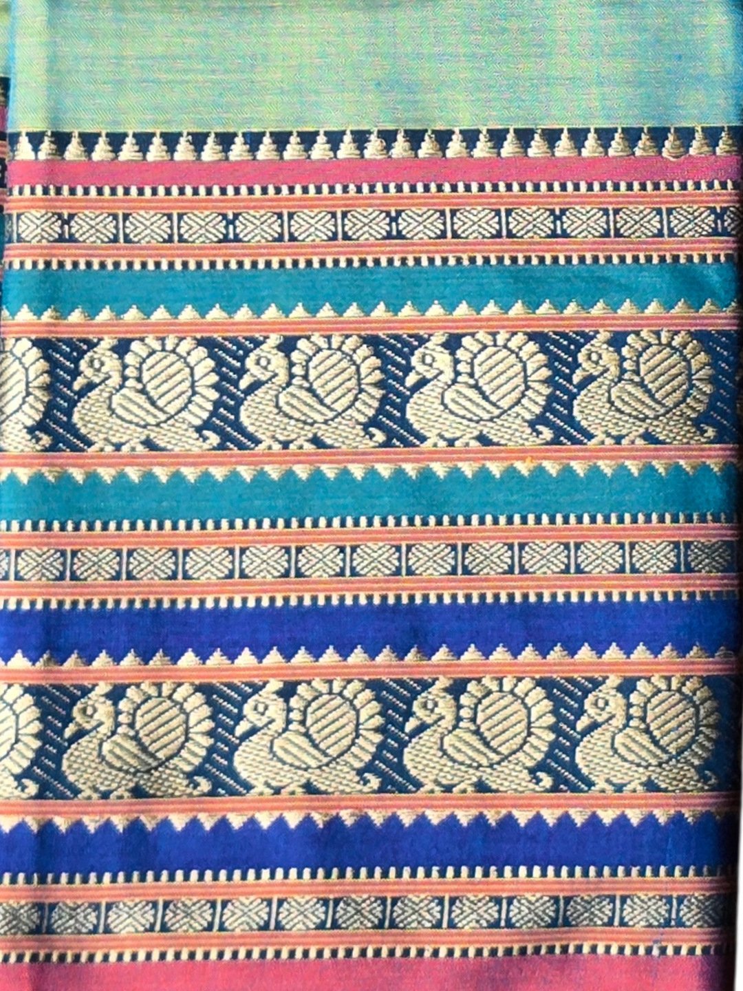 Narayanpet Cotton Saree - Teal