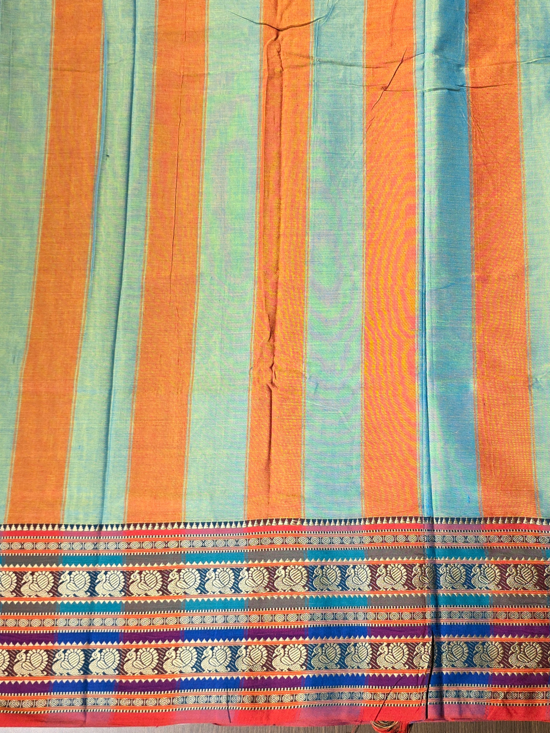 Narayanpet Cotton Saree - Teal