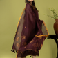Handwoven Jamdani Linen Unstitched 2-piece Kurti | Plum Brown