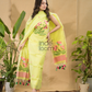 Neon Yellow Jamdani 2-Piece Set Kurti & Dupatta (UNSTITCHED) -7