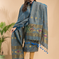 Steel Blue Tissue Linen 2-Piece Set Kurti & Dupatta (UNSTITCHED) - 041