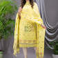 Pastel Yellow | Handloom Jamdani Cotton Unstitched 2-Piece Kurti