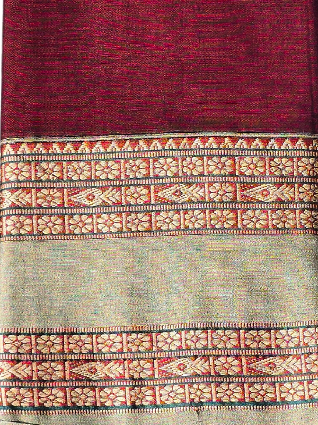 Handloom Narayanpet Cotton Saree | Wine Maroon