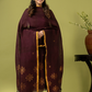 Handwoven Jamdani Linen Unstitched 2-piece Kurti | Plum Brown