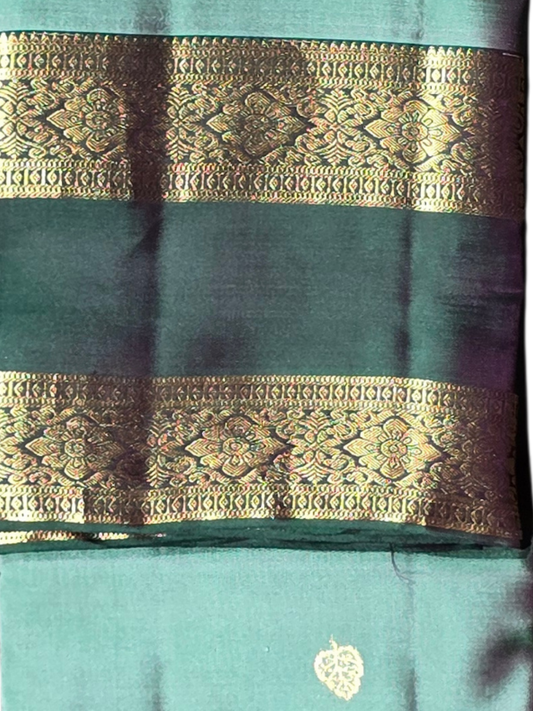 Traditional Kanjivaram Semi Silk Sarees | Mint Blue