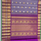 Handwoven Pure Gadwal Silk Saree  |  Eggplant Purple