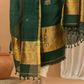 Dark Green Jamdani 2-Piece Set Kurti & Dupatta (UNSTITCHED) - 142