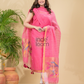 Light Pink Sequin Paithani Jamdani 2-Piece Set Kurti & Dupatta (UNSTITCHED) -898