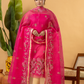 Classic Kota Doria Cotton Unstitched 2-Piece Kurti | Fuchsia