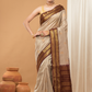 Pure Handloom Korvai Saree | Light Gold and Golden Dark Brown