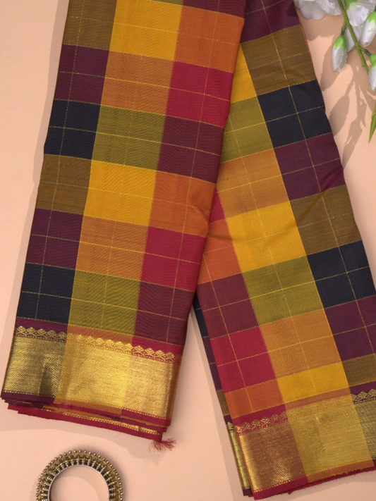 Pure Silk Mark Certified 1 Gram Gold Kanjeevaram Saree - 014
