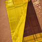 Pure Handloom Korvai Saree | Umber Brown