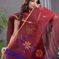 Cherry Red Cotton Silk Jamdani 2-Piece Set Kurti & Dupatta (UNSTITCHED) - 105