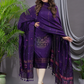 Royal Purple 120 Count Cotton Jamdani 2-Piece Set Kurti & Dupatta (UNSTITCHED) - 142