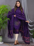 Royal Purple 120 Count Cotton Jamdani 2-Piece Set Kurti & Dupatta (UNSTITCHED) - 142