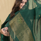 Dark Green Muslin Linen 2-Piece Set Kurti & Dupatta (UNSTITCHED) - 864