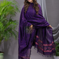 Royal Purple 120 Count Cotton Jamdani 2-Piece Set Kurti & Dupatta (UNSTITCHED) - 142