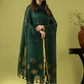 Handwoven Jamdani Linen Unstitched 2-piece Kurti | Bottle Green