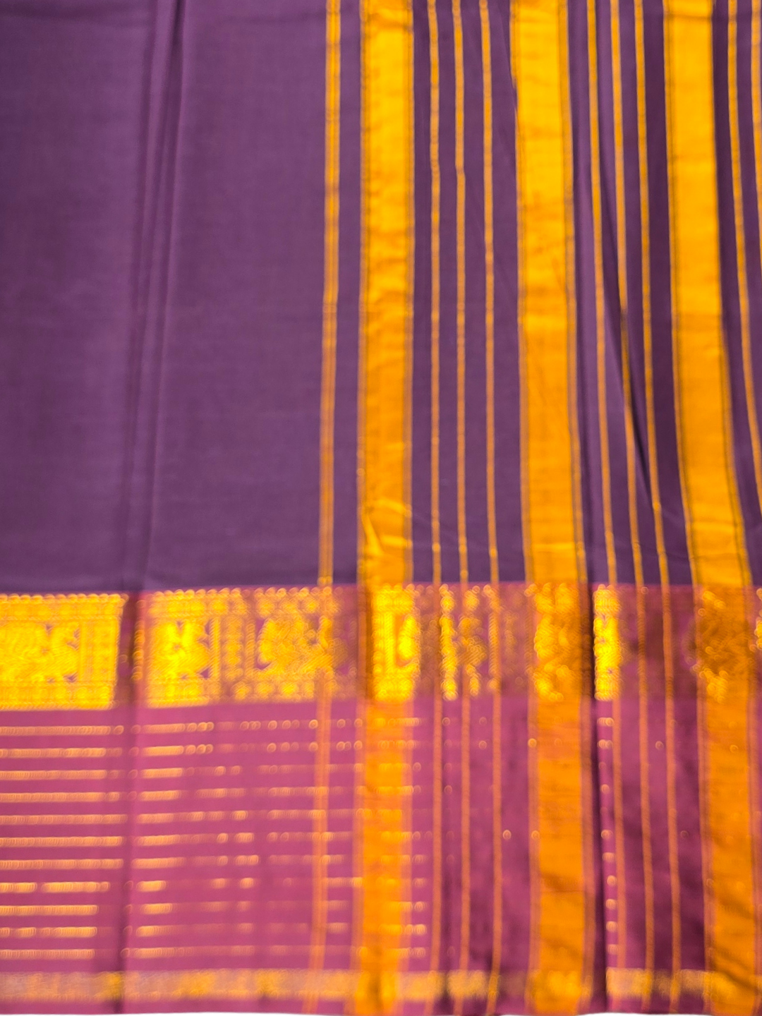 Narayanpet Cotton Saree - Purple