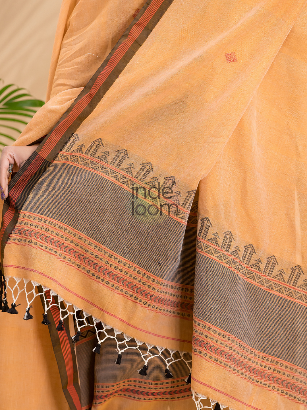 Mustard Yellow Mercerized Cotton 2-Piece Set Kurti & Dupatta (UNSTITCHED) - 043