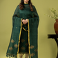 Handwoven Jamdani Linen Unstitched 2-piece Kurti | Bottle Green