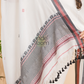 Cream White Mercerized Cotton 2-Piece Set Kurti & Dupatta (UNSTITCHED) - 044