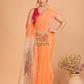 Muslin Tissue Jamdani Saree With Coral Orange - 106