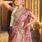 Amraghata  -  Soft mango-green silk with floral zari buttas
