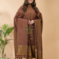 Chocolate Brown Organic Linen 2-Piece Set Kurti & Dupatta (UNSTITCHED) - 076